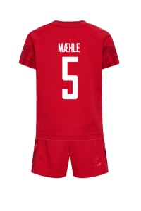 Danmark Joakim Maehle #5 Babyklær Hjemme Fotballdrakt til barn VM 2022 Korte ermer (+ Korte bukser)